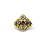 18k Sapphire Diamond Ring 